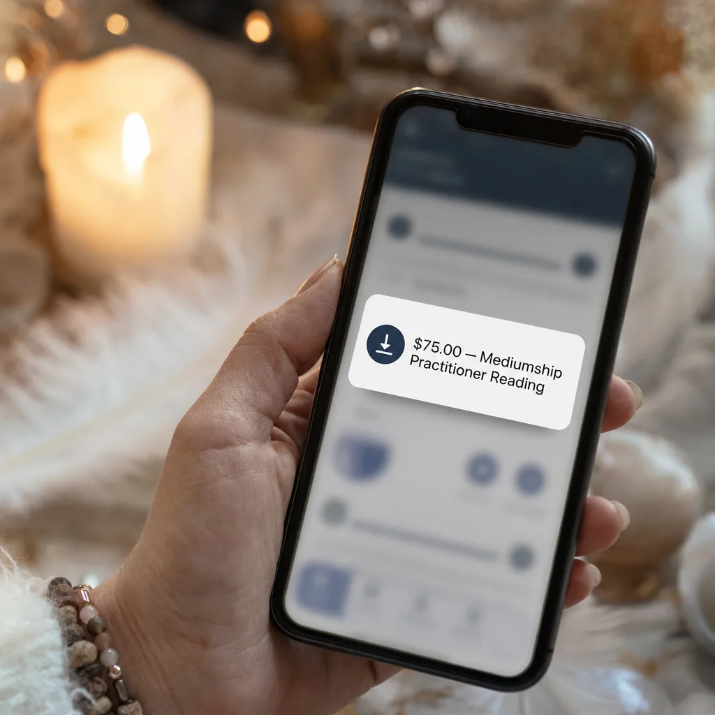 Your first paid reading: payment received on the reader's phone